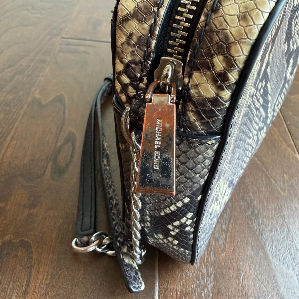 Michael Kors Bags Snakeskin Print Crossbody Bag - Picture 4 of 9